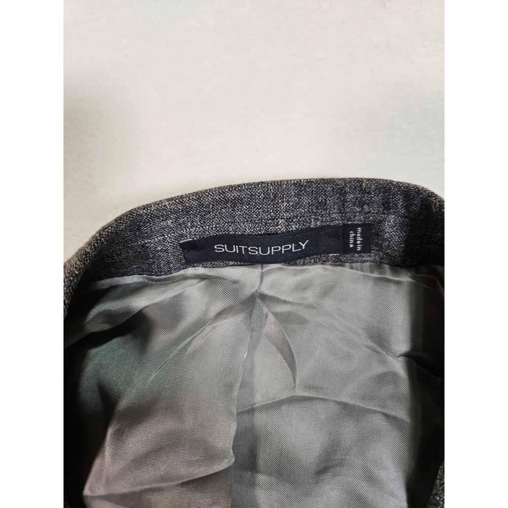 SuitSupply La Spalla Grey E. Thomas Wool Silk Linen Blazer Mens 40L / 98 - Picture 2 of 11